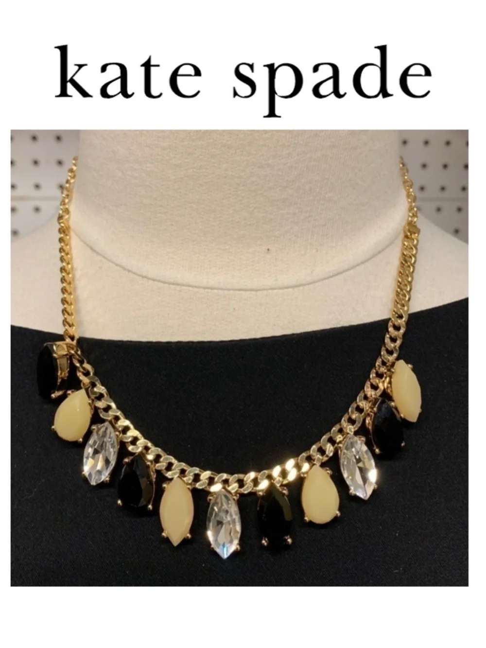 Kate Spade 12 KT Jeweled Stoned Necklace